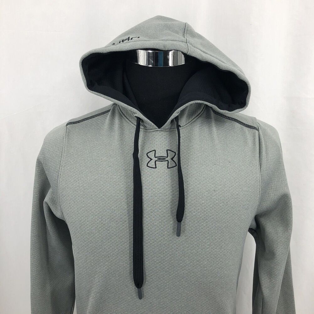 Under Armour Loose Tech Fleece Pullover Logo Hoodie In Gray 1232723 Small